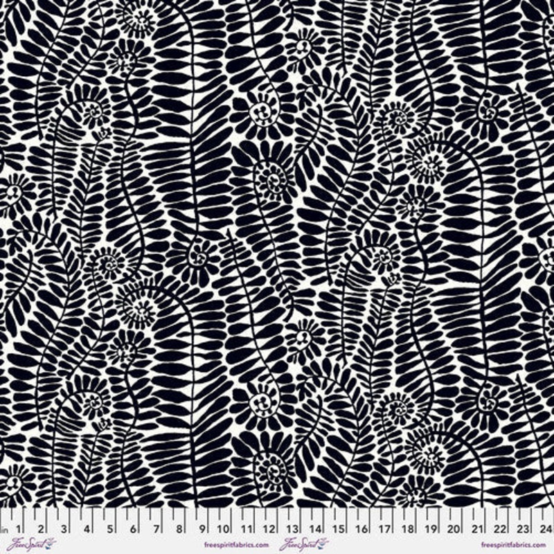 Fronds Black Stash Kaffe Fassett Collective Free Spirit Cotton Fabric