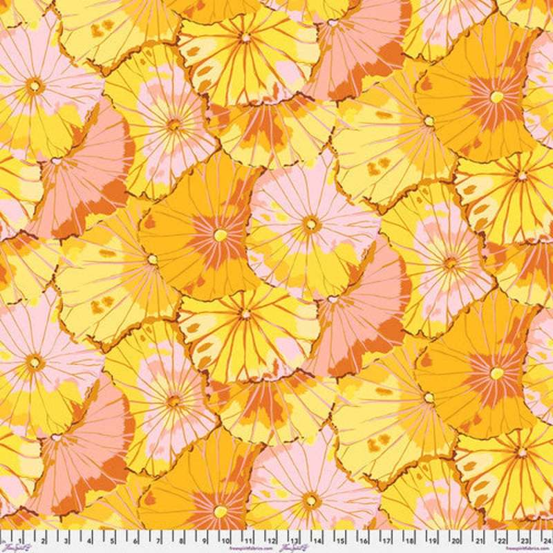 Lotus Leaf Yellow Classics Kaffe Fassett Collective Free Spirit Cotton Fabric