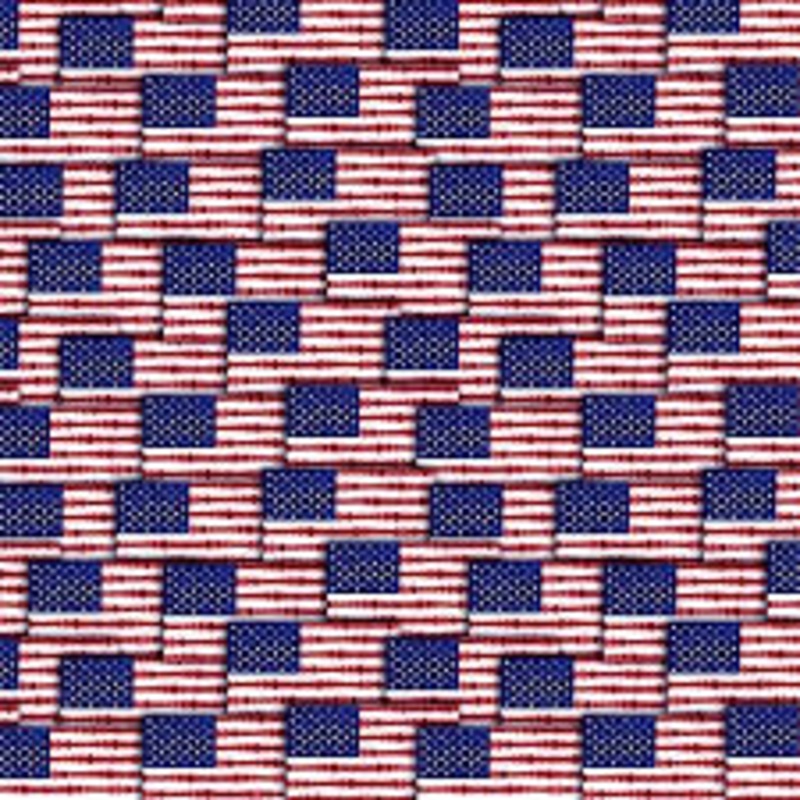 American Flags Stacked Tie Dye USA Multi Timeless Treasures Cotton Fabric
