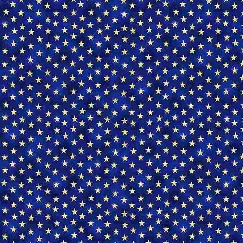 American Freedom USA Patriotic White Stars Blue Timeless Treasures Cotton Fabric
