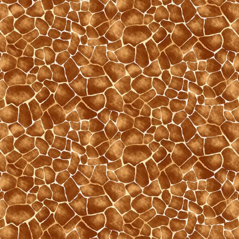 Skin Deep Giraffe Prints Medium Brown Blank Quilting Cotton Fabric
