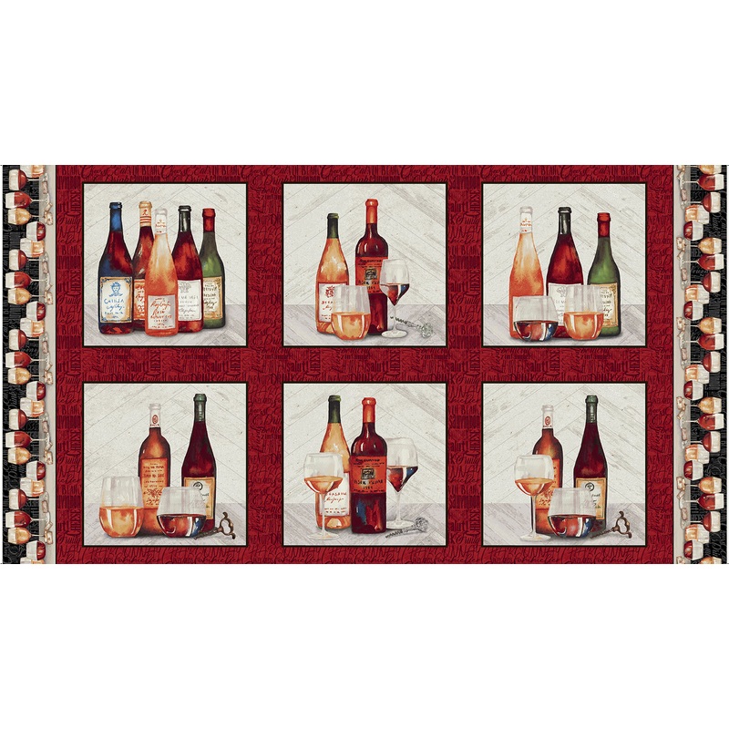 After Five Blocks Panel 24" Multi Mary Beth Baker Henry Glass Cotton Fabric
