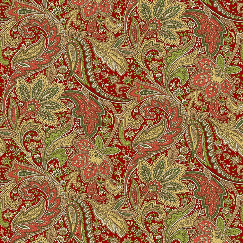 After Five Paisley Multi Mary Beth Baker Henry Glass Cotton Fabric