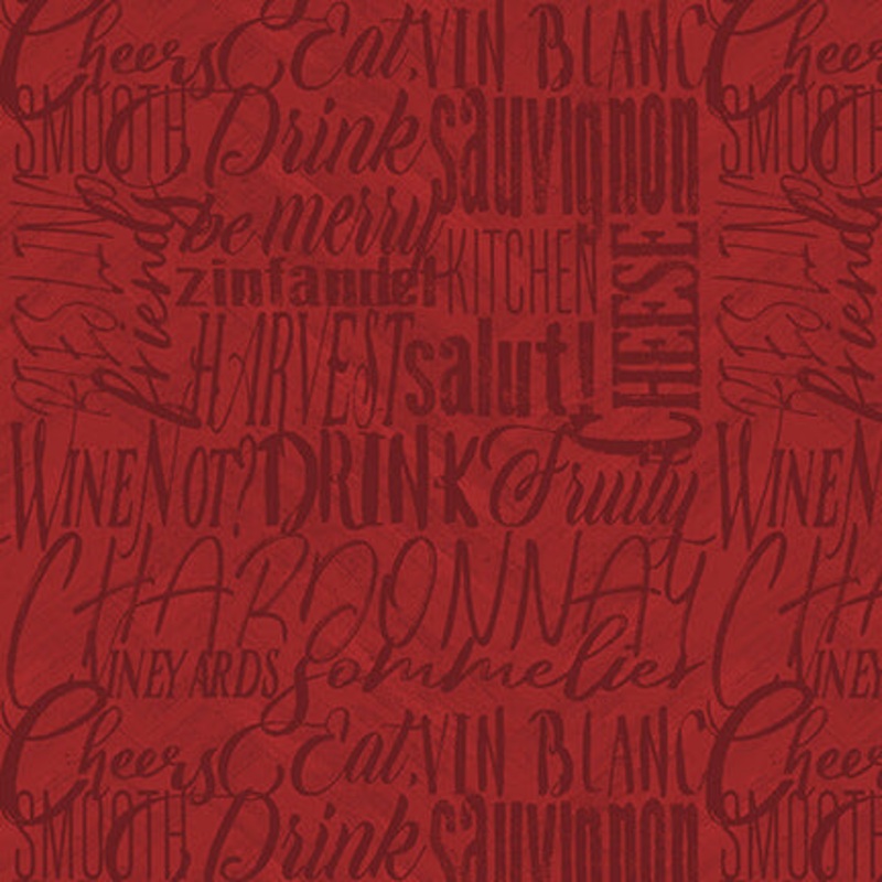 After Five Wine Words Texture Tonal Burgundy Red Mary Beth Baker Henry Glass Cotton Fabric