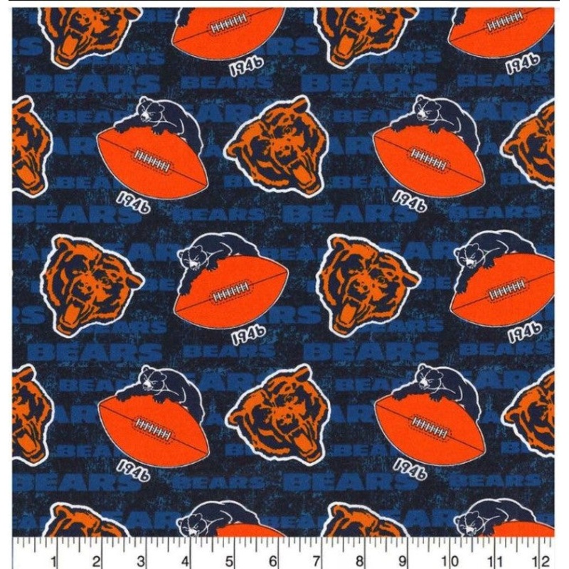 Chicago Bears NFL Football Legacy 1946 Navy Blue Fabric Traditions Cotton Fabric