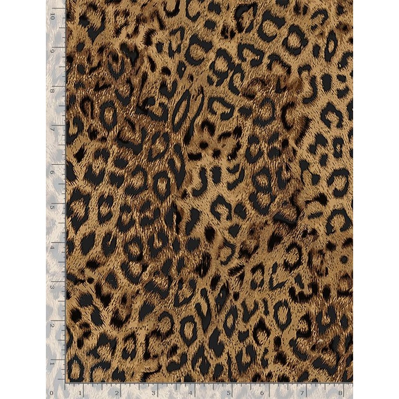 African Prints Wild Camo Leopard Skin Print Brown Timeless Treasures Cotton Fabric
