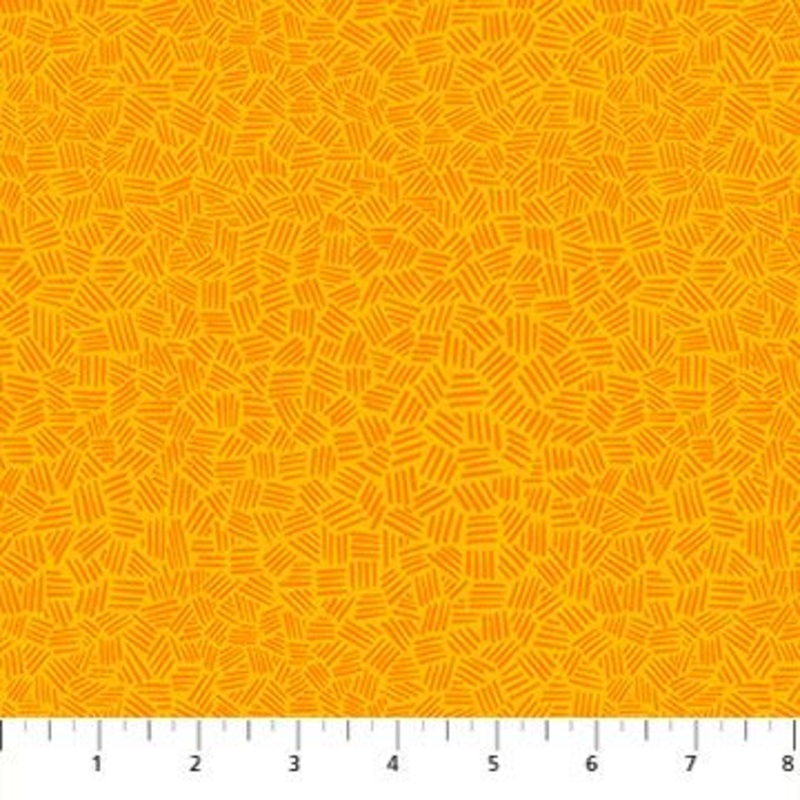 MixMasters Mashup Hatching Sunflower Yellow Orange Patrick Lose Cotton Fabric