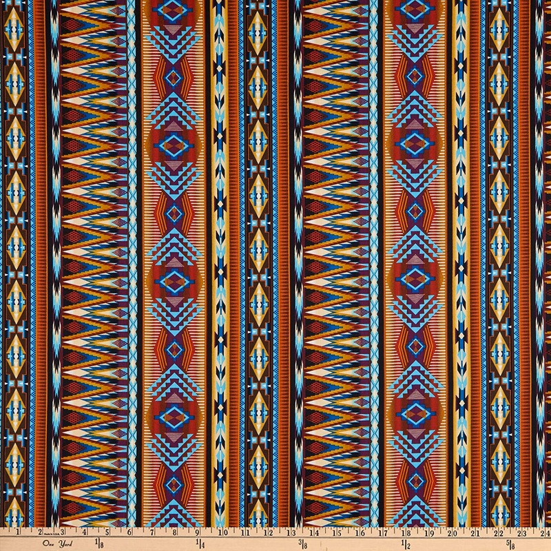 Southwest Blanket Stripe 11'' Multi Timeless Treasures Cotton Fabric