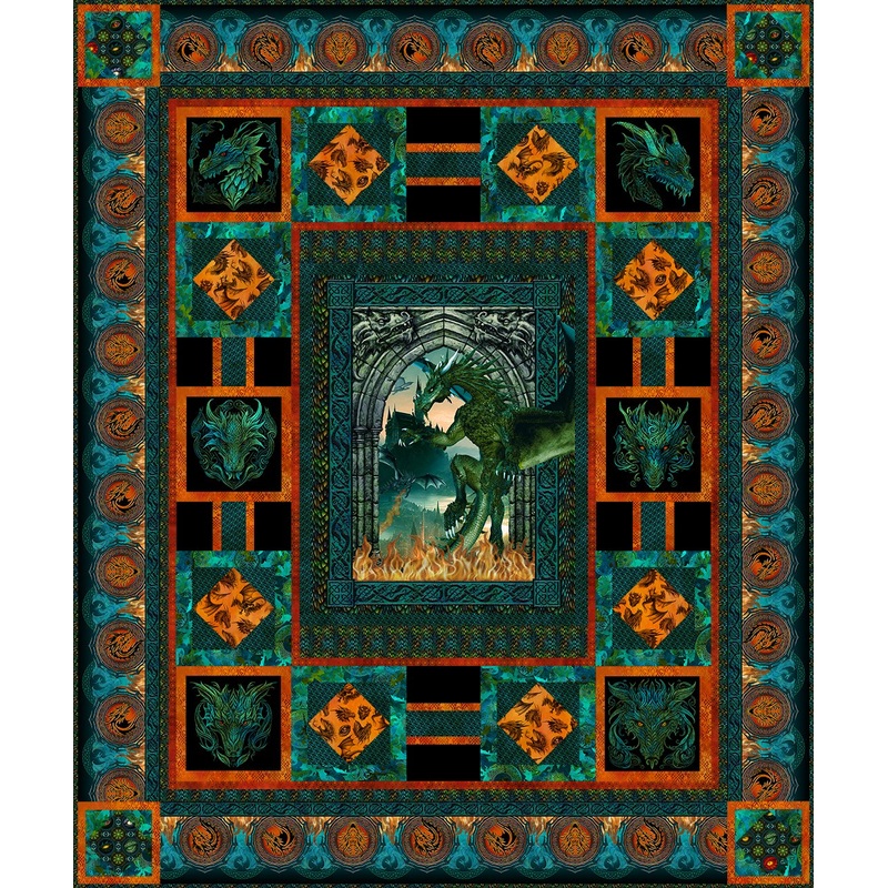 Dragons Emerald Reign Quilting Pattern Jason Yenter The Beginning Fabrics ITB-DRG-ER