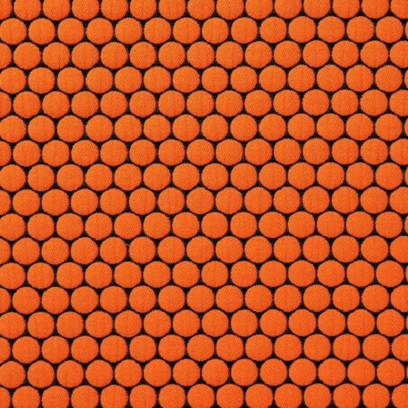 Remnant of Loop To Loop Orange Crush Upholstery Fabric