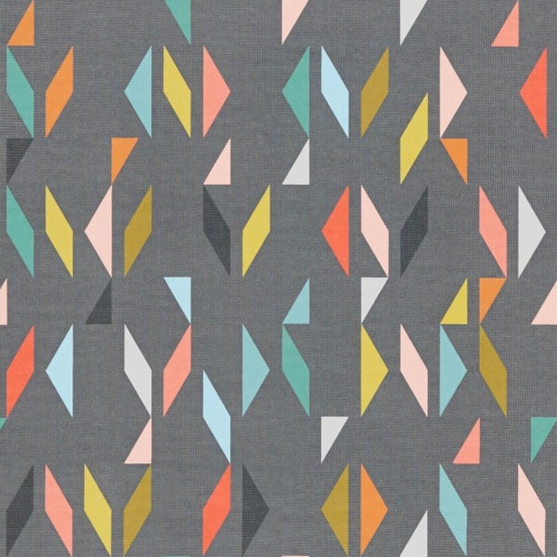 Arc Com Fragment Graphite Upholstery Fabric Vinyl