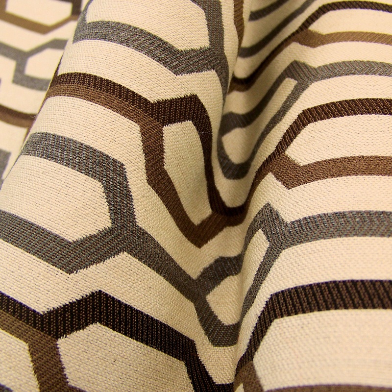 Sunbrella (Axiom) Camden Color 3 Neutral Toned Ogee Tan Upholstery Fabric