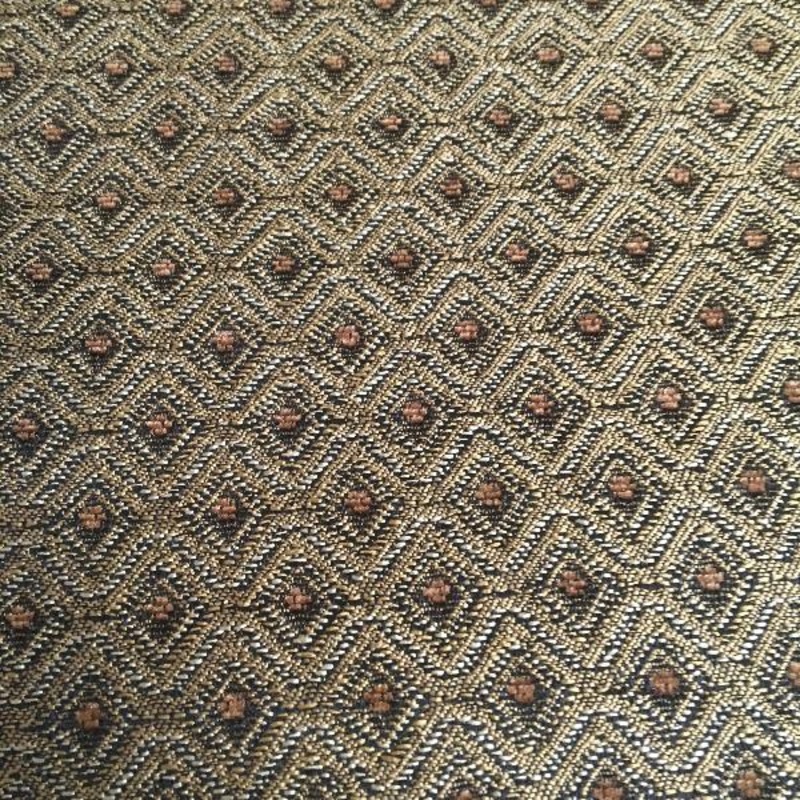 Swavelle MillCreek Gillis Chambray Diamond Pattern Brown Upholstery Fabric