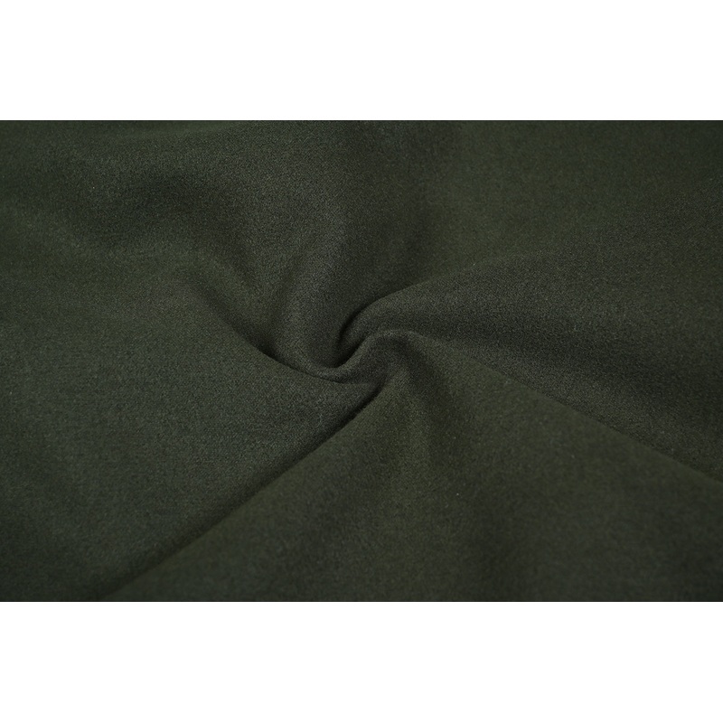 Military Green Plain Felt Polyester Viscose Blend Fabric
