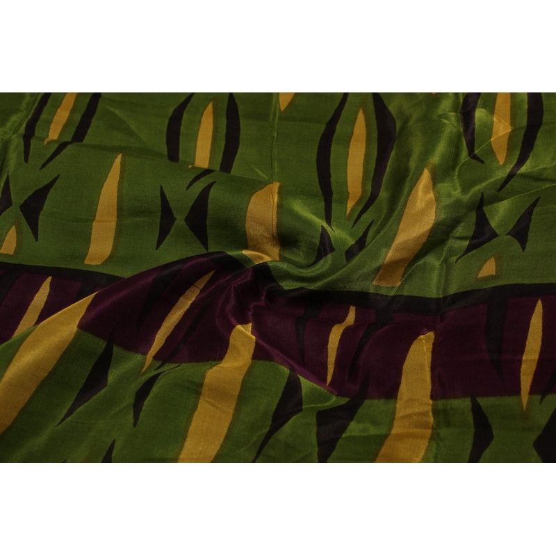 Multicolor Abstract Modal Satin Fabric