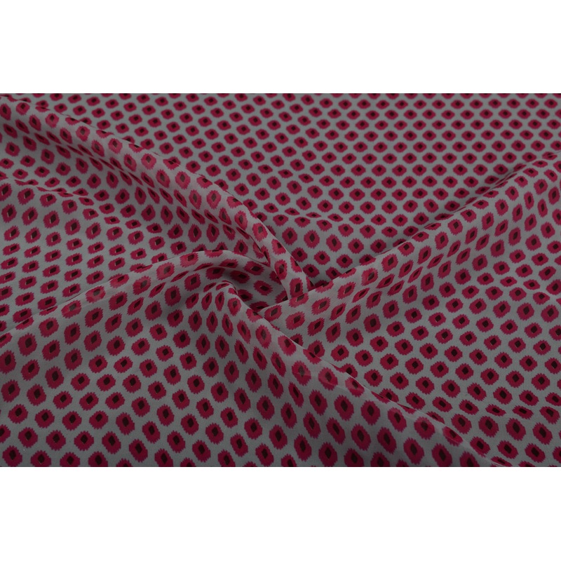 Multicolor Abstract Printed Organza Fabric