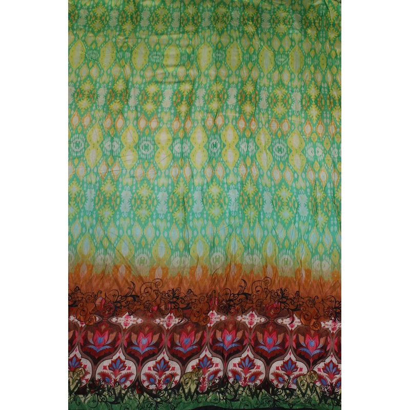 Multicolor Abstract Sushi Cotton Viscose Blend Fabric