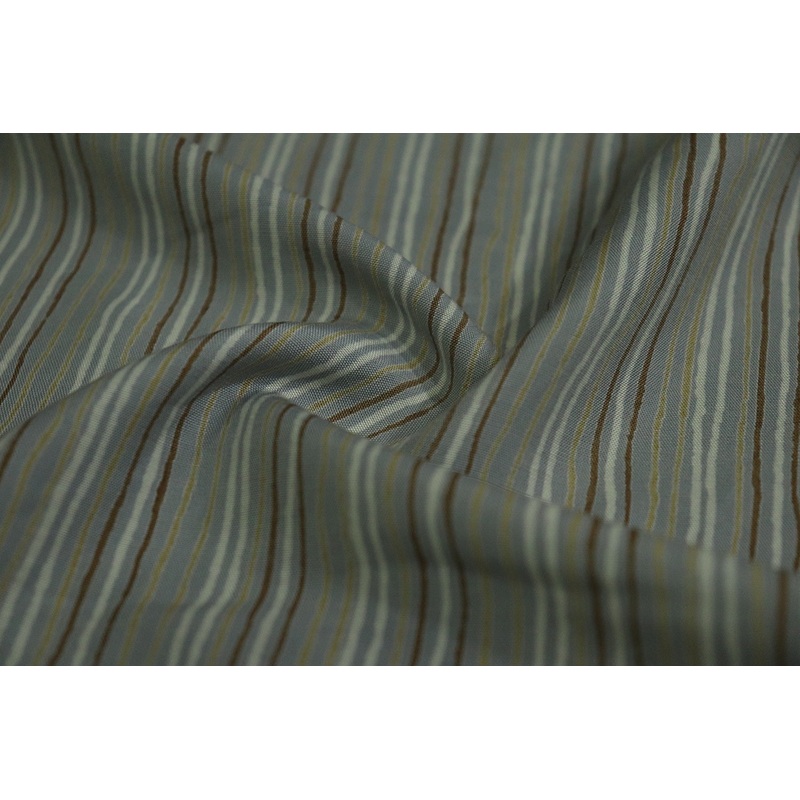 Multicolor Stripes Printed Muslin Viscose Blend Fabric