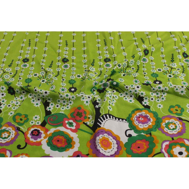 Multicolor Traditional Printed Rayon Fabric