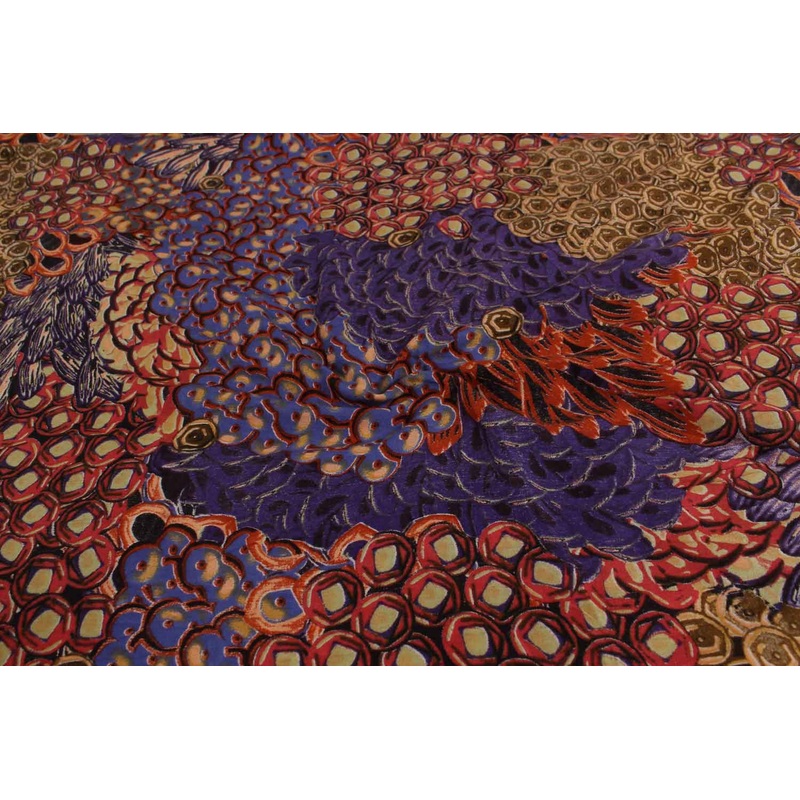Multicolor Traditional Printed Viscose Fabric