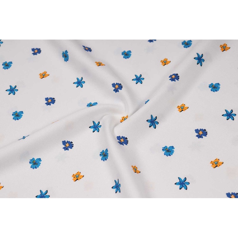 Multicolor Motifs Printed Viscose Fabric