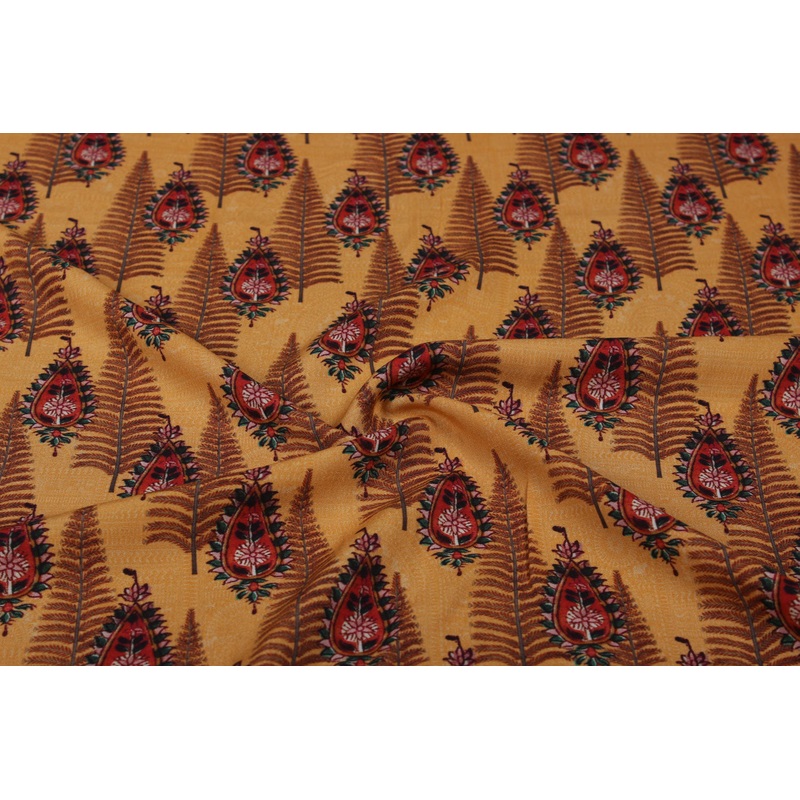 Multicolor Motifs Viscose Modal Fabric