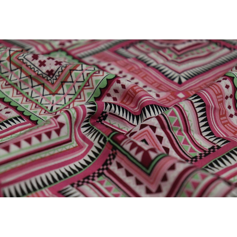 Multicolor Traditional Rayon Fabric