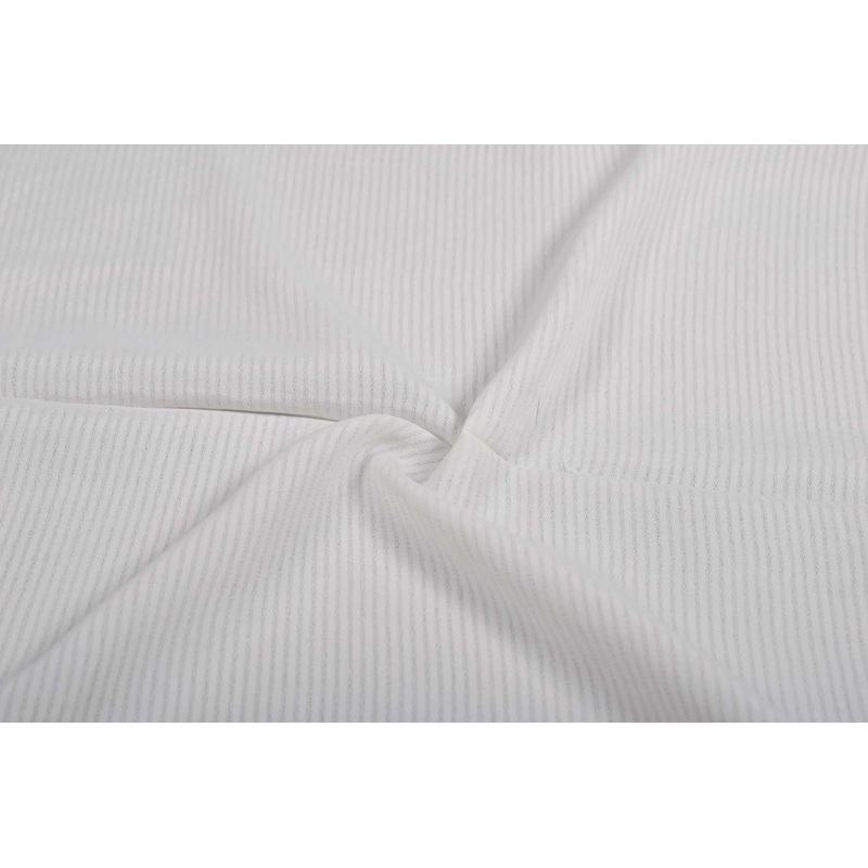 White Stripes Viscose Fabric