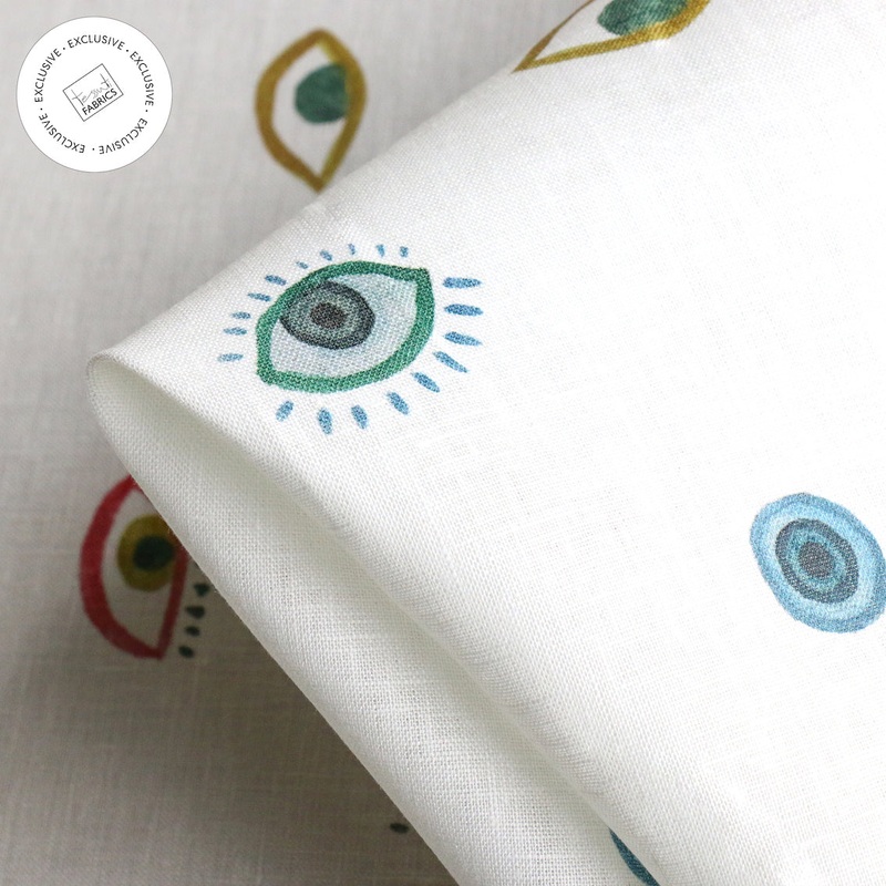 Looking At You Ivory Printed Linen