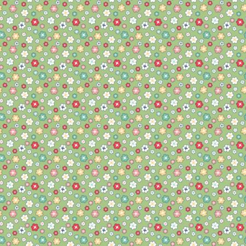 108" Wide Back Vintage Happy 2 Blossom Green