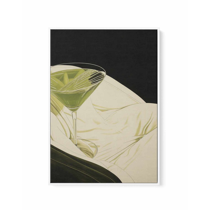 70s Cocktails II | Framed Canvas Art Print