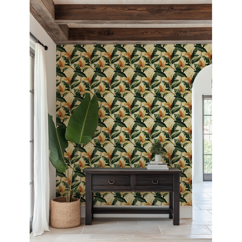 Amber Garden Colonial Wallpaper
