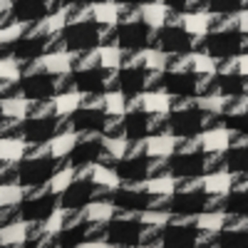 Acrylic Boucle Tweed - Black and Cream Houndstooth - Deadstock