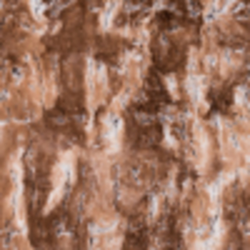 Beige and White Printed and Embossed Stretch Faux Fur