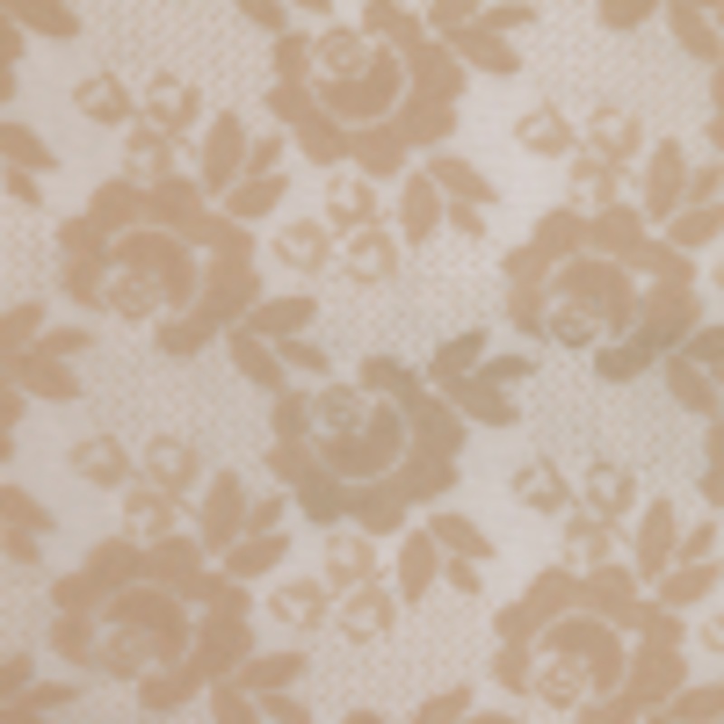 Beige Floral Polyester Lace