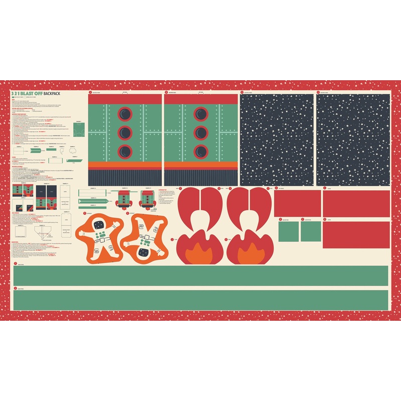 321 Blast Off by Stacy Iest Hsu : Backpack Panel Multi 20957 11 (Estimated Arrival July 2025)