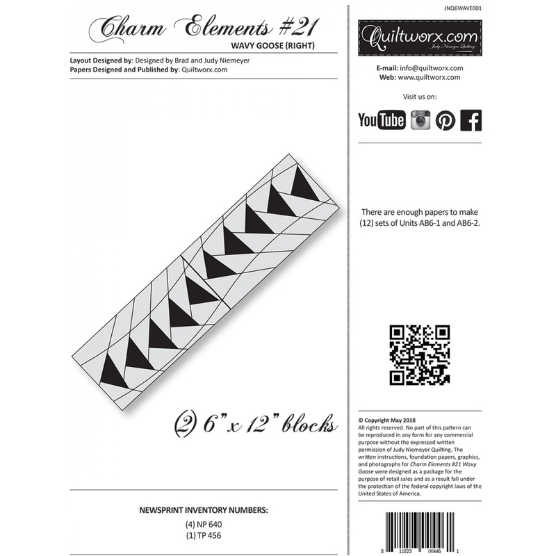 Charm Elements 21 6in Wavy Goose Right - Special Order