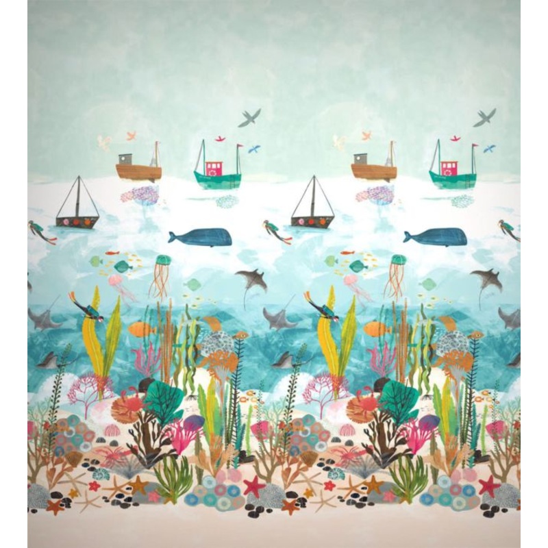 Above and Below Wallpaper - Marine Life - HLTF112648 - Harlequin