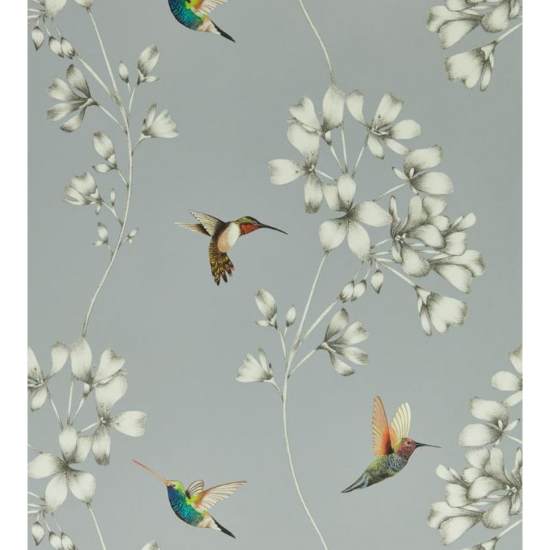 Amazilia Wallpaper - French Grey/Stone - HTEW112605 - Harlequin
