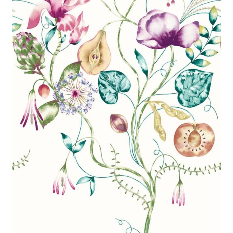 Quintessence Wallpaper - Lagoon/Cerise - HZAP111775 - Harlequin