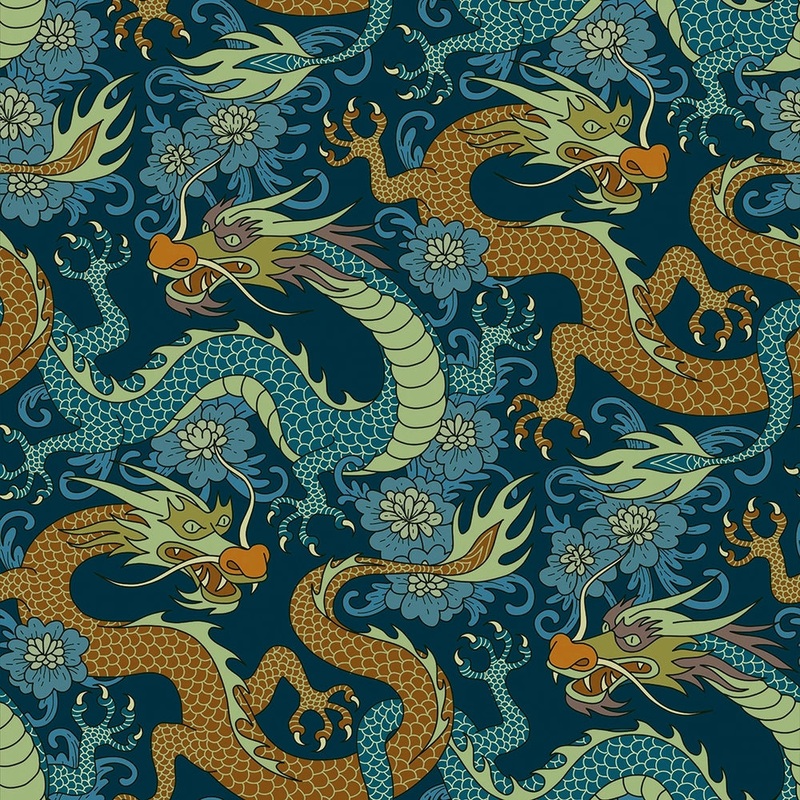 Year of the Dragon Wallpaper - Cool Blues