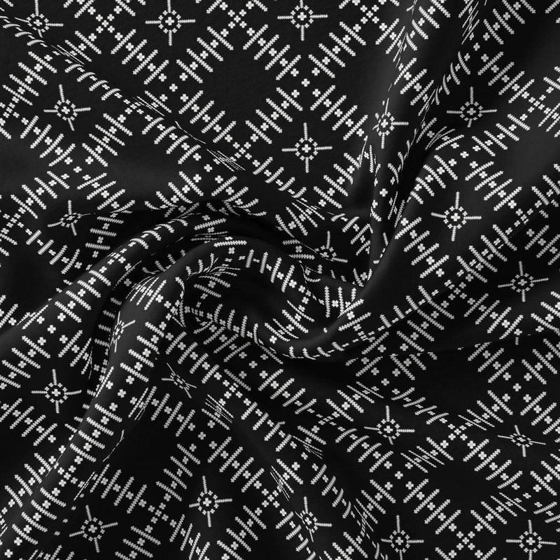 Morden Digital Art Of Doted Lining Digital Printed Fabric - Pure Georgette