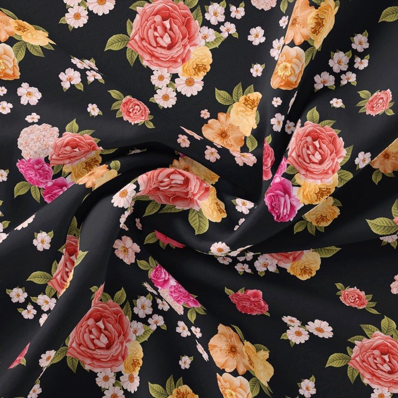 Multicolour Anemone Roses With Digital Printed Fabric - Weightless
