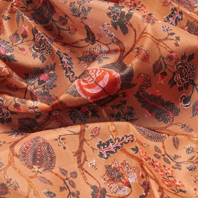 Dola Silk Floral Printed Fabric