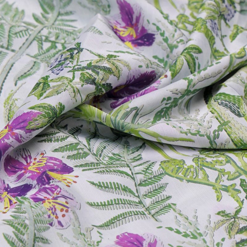 Floral Linen Fabric