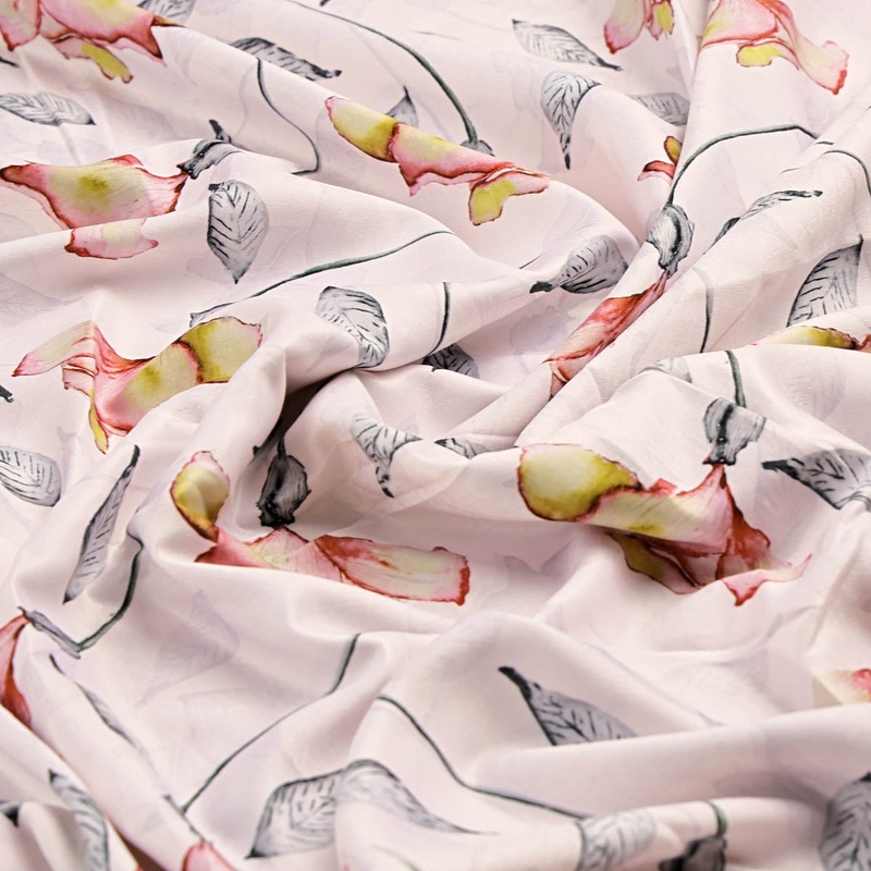 Floral Printed Polyester Fabric