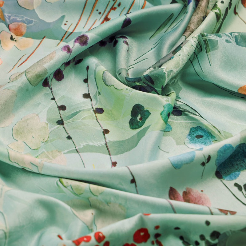 Floral Printed Silk Fabric