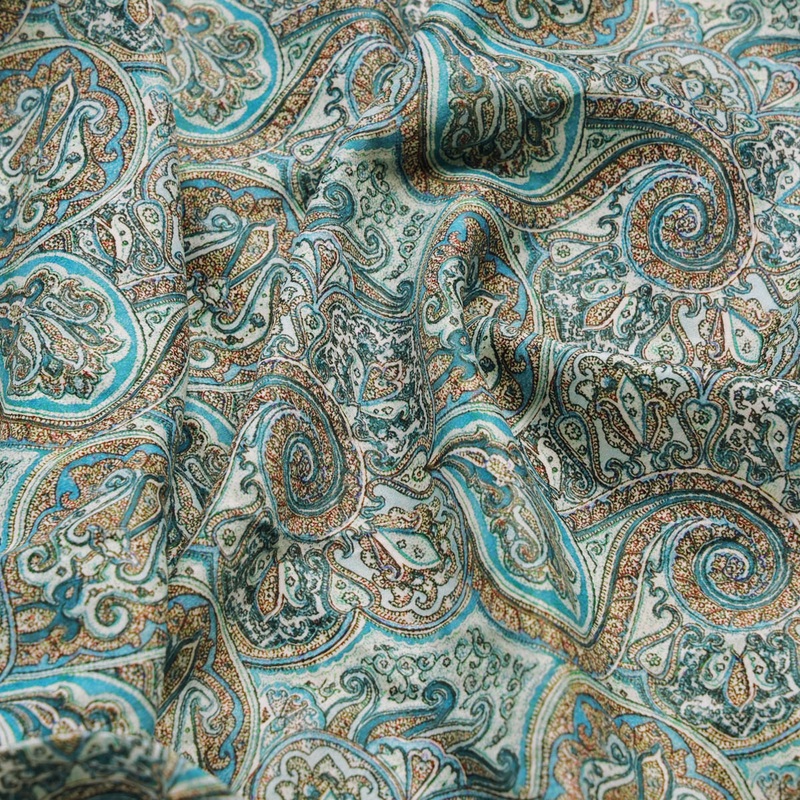 Polyester Paisley Printed Fabric