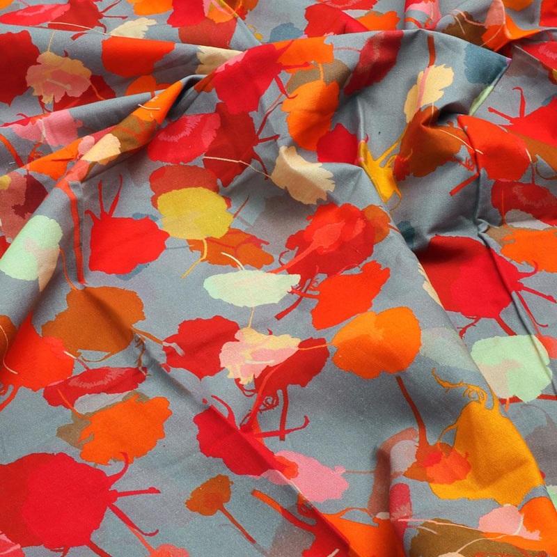 Watercolour Spotted Random Multicolour Flower Digital Printed Fabric - Pure Cotton