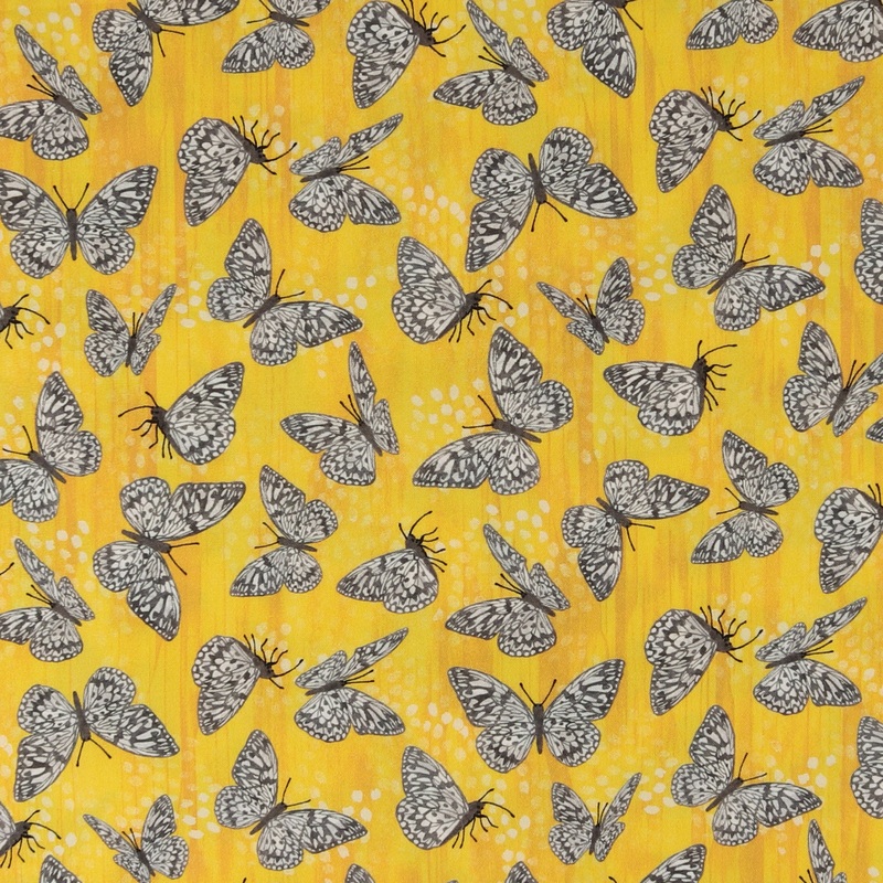 Windham Fabrics - Printed Cotton -TULIP FIELDS - 002 - Yellow